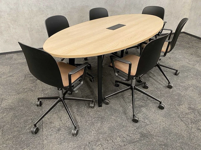 Steelcase/ gispen - 6p conferentieset 210x100 - afbeelding 7 van  25