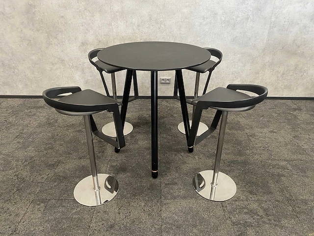 Steelcase/ johanson design - 4 persoons barset ø92 cm. - afbeelding 1 van  17