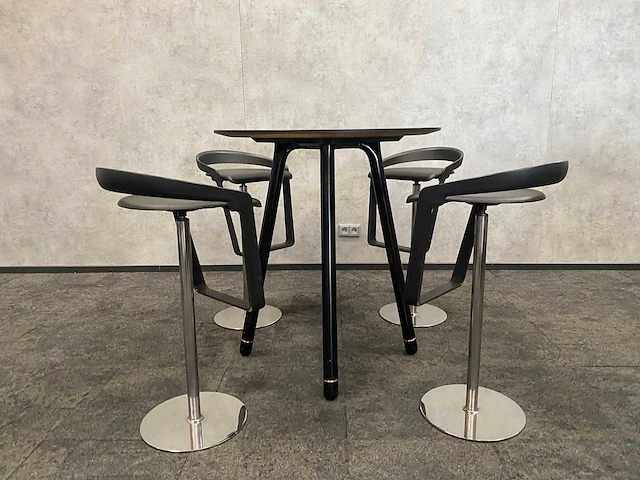 Steelcase/ johanson design - 4 persoons barset ø92 cm. - afbeelding 10 van  17