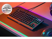 Steelseries apex 3 tkl rgb gamingtoetsenbord voor esports 8zone rgbverlichting amerikaanse qwerty zwart - afbeelding 1 van  5