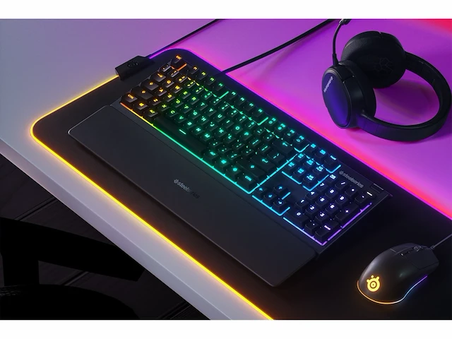 Steelseries apex 3 toetsenbord usb azerty frans zwart - afbeelding 4 van  4