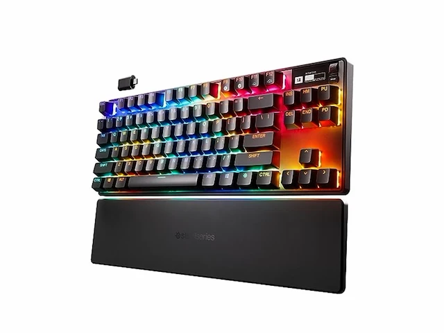 Steelseries apex pro tkl wireless hypermagnetic gamingtoetsenbord bluetooth 24 ghz usb-c azerty - afbeelding 1 van  4
