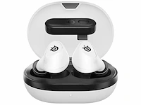 Steelseries arctis gamebuds draadloze gamingoordopjes 2,4 ghz en bluetooth 5.3 ip55 wit - afbeelding 1 van  4