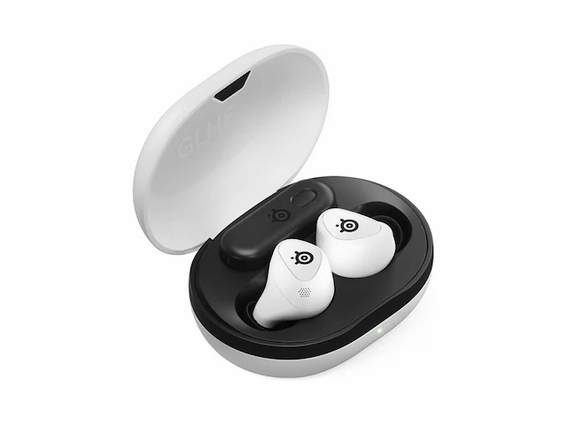 Steelseries arctis gamebuds draadloze gamingoordopjes 2,4 ghz en bluetooth 5.3 ip55 wit - afbeelding 2 van  4