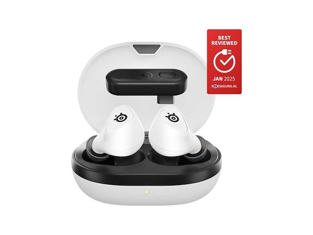 Steelseries arctis gamebuds headset draadloos in-ear gamen bluetooth wit - afbeelding 1 van  2