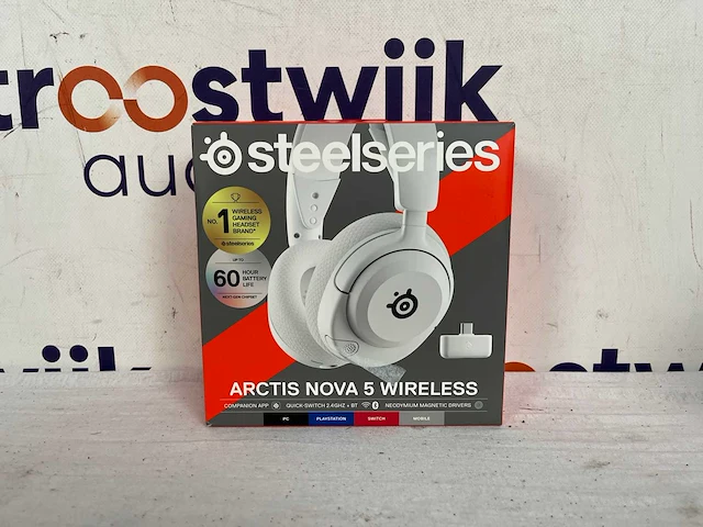 Steelseries arctis nova 5 wireless - draadloze gaming headset - wit - - afbeelding 3 van  3