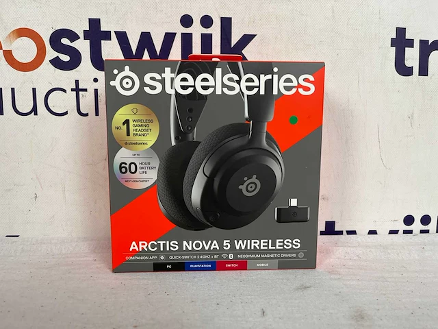 Steelseries arctis nova 5 wireless - draadloze gaming headset - zwart - afbeelding 2 van  2