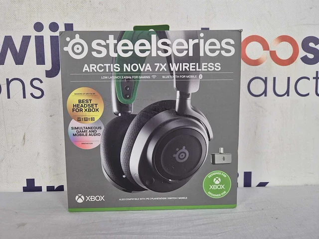 Steelseries arctis nova 7x draadloze gaming headset - zwart - 38 uur accuduur - 2.4-ghz en bluetooth - afbeelding 2 van  2