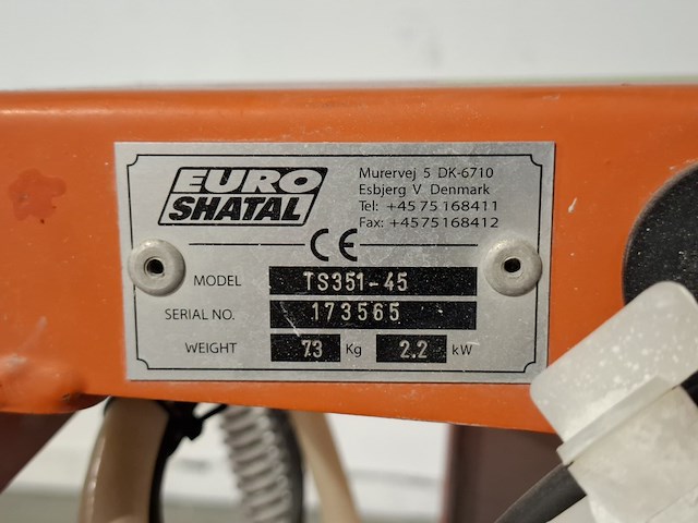 Steenzaag verstelbaar euro shatal, ts351-45, bouwjaar 2016, l=600mm h=105mm/90° 80mm/45° 230v ~ - afbeelding 5 van  13