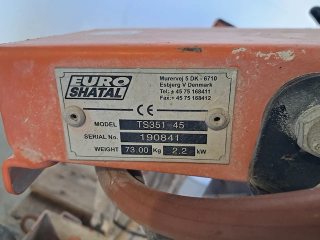 Steenzaag verstelbaar euro shatal, ts351-45, bouwjaar 2019, l=600mm h=105mm/90° 80mm/45° 230v ~ - afbeelding 2 van  10