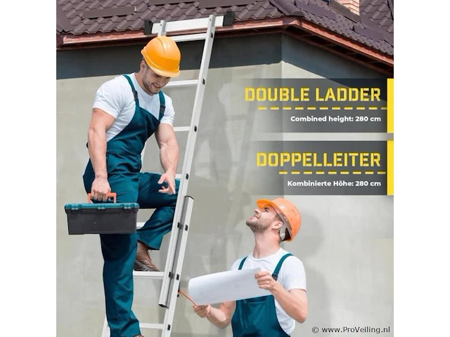 Steiger - multifuncitionele ladder - ladderrek - werkblad - werkplatform - 4 in 1 - afbeelding 3 van  13