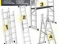 Steiger - multifuncitionele ladder - ladderrek - werkblad - werkplatform - 4 in 1 - afbeelding 4 van  13