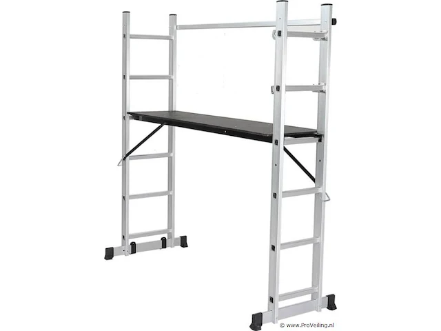 Steiger - multifuncitionele ladder - ladderrek - werkblad - werkplatform - 4 in 1 - afbeelding 5 van  13