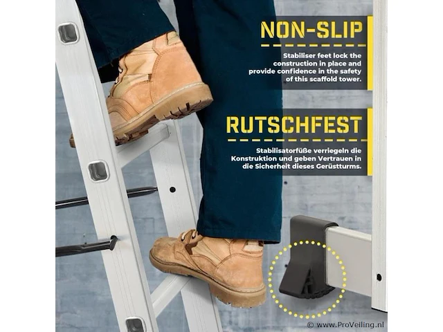 Steiger - multifuncitionele ladder - ladderrek - werkblad - werkplatform - 4 in 1 - afbeelding 6 van  13