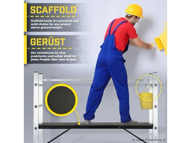 Steiger - multifuncitionele ladder - ladderrek - werkblad - werkplatform - 4 in 1 - afbeelding 9 van  13