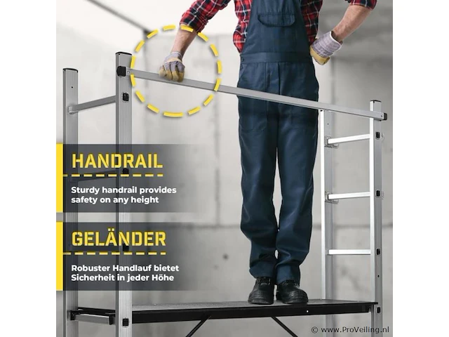 Steiger - multifuncitionele ladder - ladderrek - werkblad - werkplatform - 4 in 1 - afbeelding 11 van  13