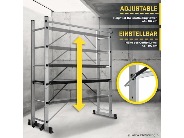 Steiger - multifuncitionele ladder - ladderrek - werkblad - werkplatform - 4 in 1 - afbeelding 13 van  13