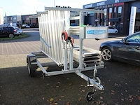Steiger-aanhanger euroscaffold v.v. 8 zijdelen, 2 opzetstukken, 4 loopplanken, 2 steunen, 4 wielen en 12 sc... - afbeelding 2 van  4
