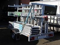 Steiger-aanhanger euroscaffold v.v. 8 zijdelen, 2 opzetstukken, 4 loopplanken, 2 steunen, 4 wielen en 12 sc... - afbeelding 4 van  4