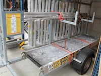 Steigeraanhanger scaffold axsto met steigeronderdelen w.o. 4 zijdelen, 2 leuningdelen, 8 scoren / diagonale... - afbeelding 4 van  4