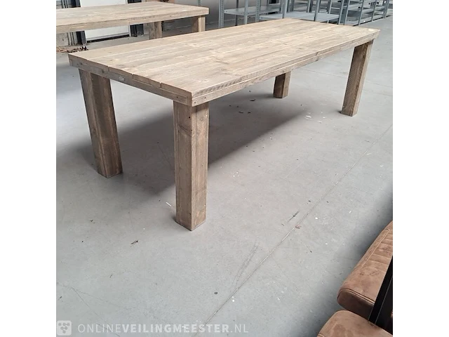 Steigerhouten eetkamertafel - afbeelding 1 van  6