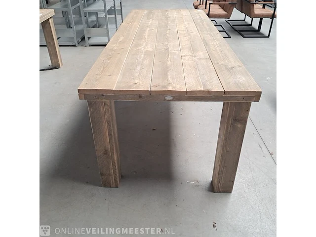 Steigerhouten eetkamertafel - afbeelding 2 van  6