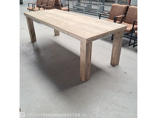 Steigerhouten eetkamertafel - afbeelding 3 van  6