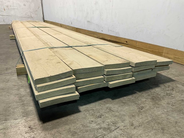 Steigerhouten plank vintage geborsteld 500x19,5x2,8 cm (18x) - afbeelding 5 van  7