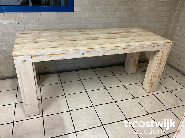 Steigerhouten tafel - afbeelding 1 van  4