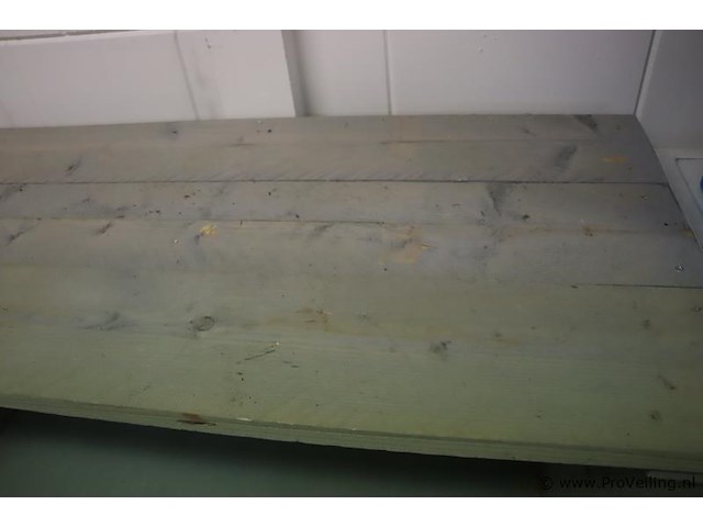 Steigerhouten werkbank - 320x61x93cm - afbeelding 2 van  6