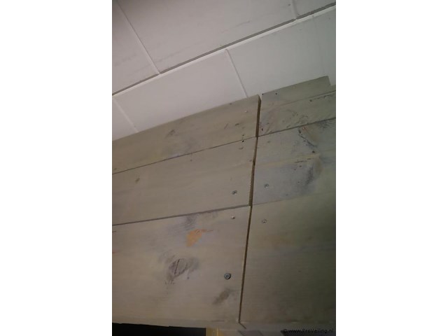 Steigerhouten werkbank - 320x61x93cm - afbeelding 5 van  6