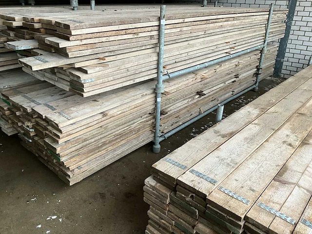 Steigerplank 5m in bok (75x) - afbeelding 1 van  3