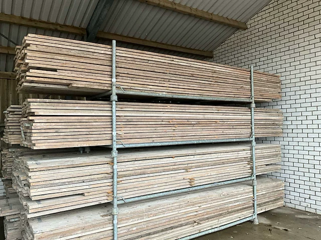 Steigerplank 5m in bok (75x) - afbeelding 1 van  5