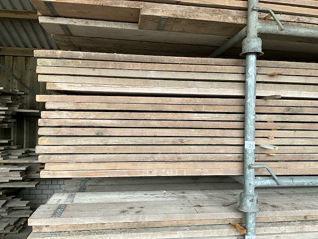 Steigerplank 5m in bok (75x) - afbeelding 2 van  5