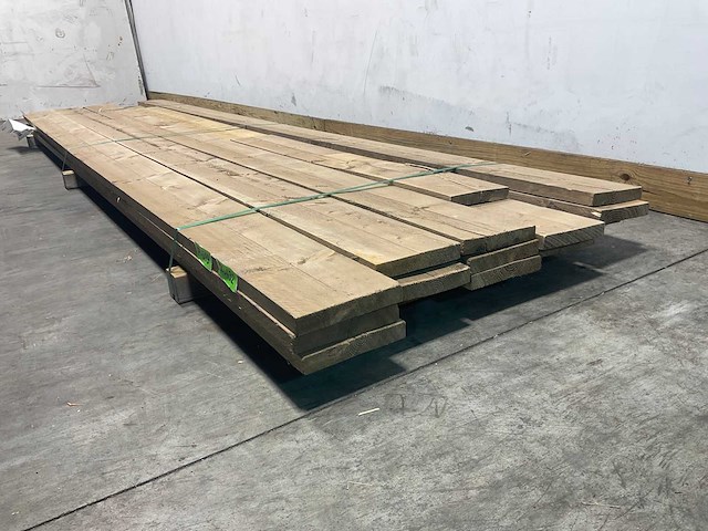 Steigerplank old look gedroogd 400x19,5x3 cm (70x) - afbeelding 4 van  6