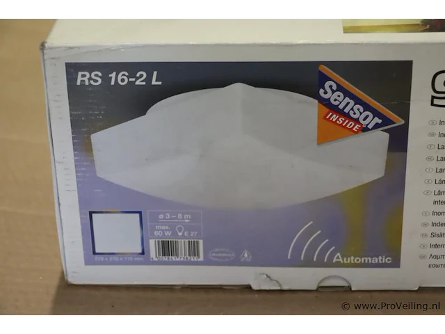 Steinel intern sensorlamp type rs-16-2l | nieuw in doos - afbeelding 2 van  4