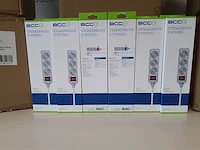 Stekkerdoos 3-voudig met schakelaar 3 m wit bcc pl (126 stuks) - afbeelding 2 van  3