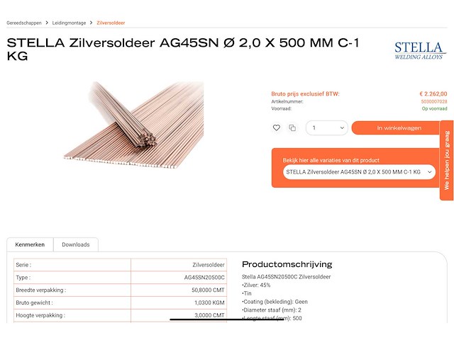 Stella ag45sn zilversoldeer - afbeelding 4 van  4
