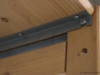 Stelling, hout - 5x staanders van 49x2,7x209cm & 23x liggers van 117x1,8x49cm - afbeelding 3 van  5