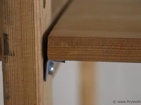 Stelling, hout - 5x staanders van 49x2,7x209cm & 23x liggers van 117x1,8x49cm - afbeelding 4 van  5