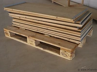 Stelling, hout - 5x staanders van 49x2,7x209cm & 23x liggers van 117x1,8x49cm - afbeelding 5 van  5