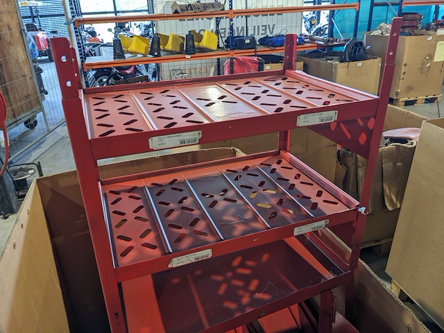 Stellingmateriaal t.b.v. klein materiaal, rood - afbeelding 2 van  6