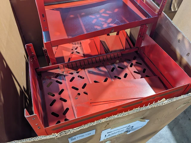 Stellingmateriaal t.b.v. klein materiaal, rood - afbeelding 3 van  6