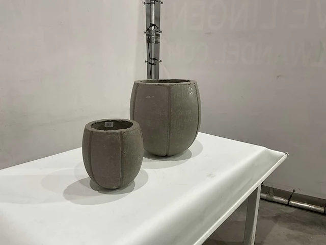 Stenen bloempotten (6x) - afbeelding 2 van  8
