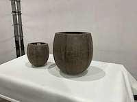 Stenen bloempotten (6x) - afbeelding 1 van  8