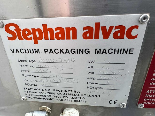 Stephanal - alvac - vacuümmachine - afbeelding 6 van  6