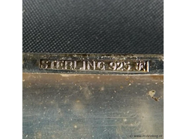Sterling (925) zilveren sigarettendoos - afbeelding 4 van  5