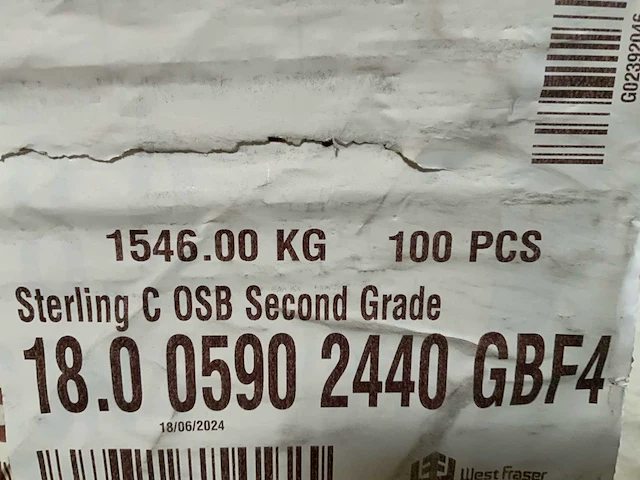 Sterling osb plaat 2440x590x18mm (100x) - afbeelding 8 van  8