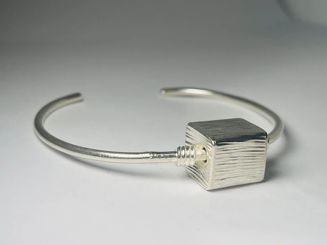 Sterling zilveren cube armband - lana's silver co. met certificaat - afbeelding 1 van  4