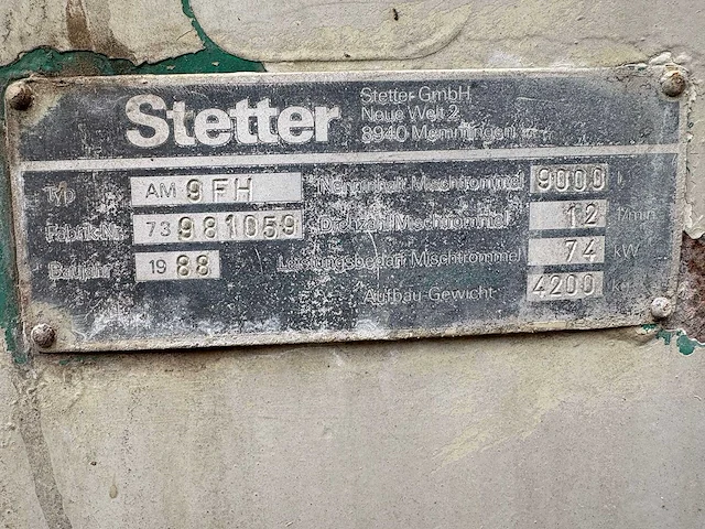 Stetter - am9fh - betonmixer - afbeelding 9 van  9